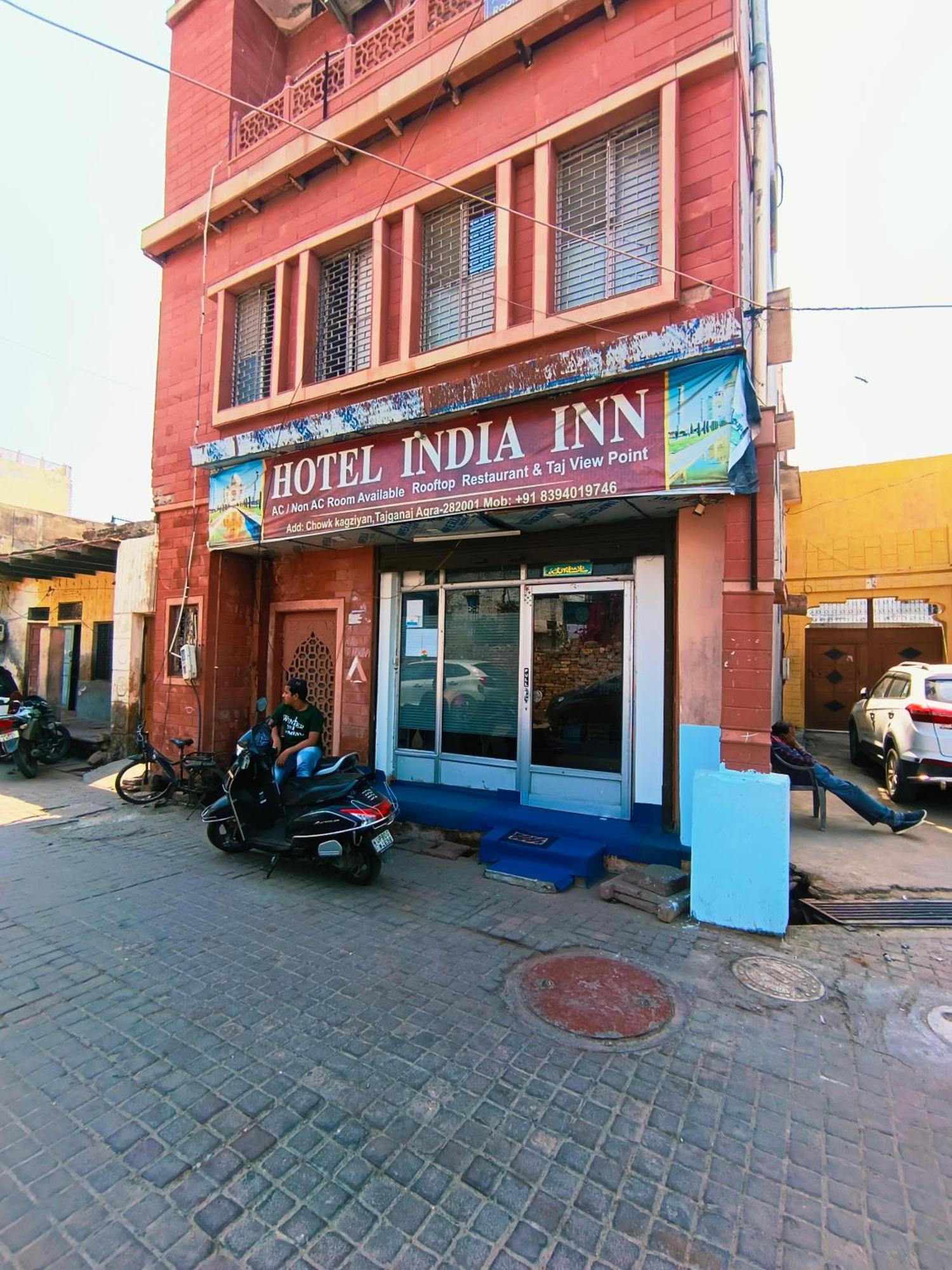 Hotel India Inn Walking Distance From Taj Mahal-- Rooftop Taj Mahal View Agra  Exterior photo